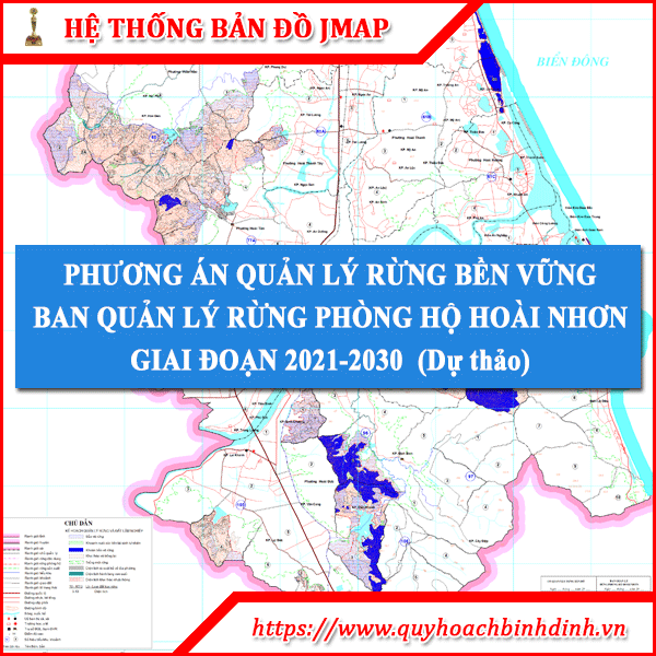 Bản đồ Phương án Quản lý rừng bền vững của Ban Quản lý rừng phòng hộ Hoài Nhơn, giai đoạn 2021-2030 (Dự thảo)